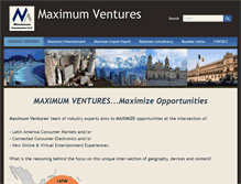 Tablet Screenshot of maximumventures.net